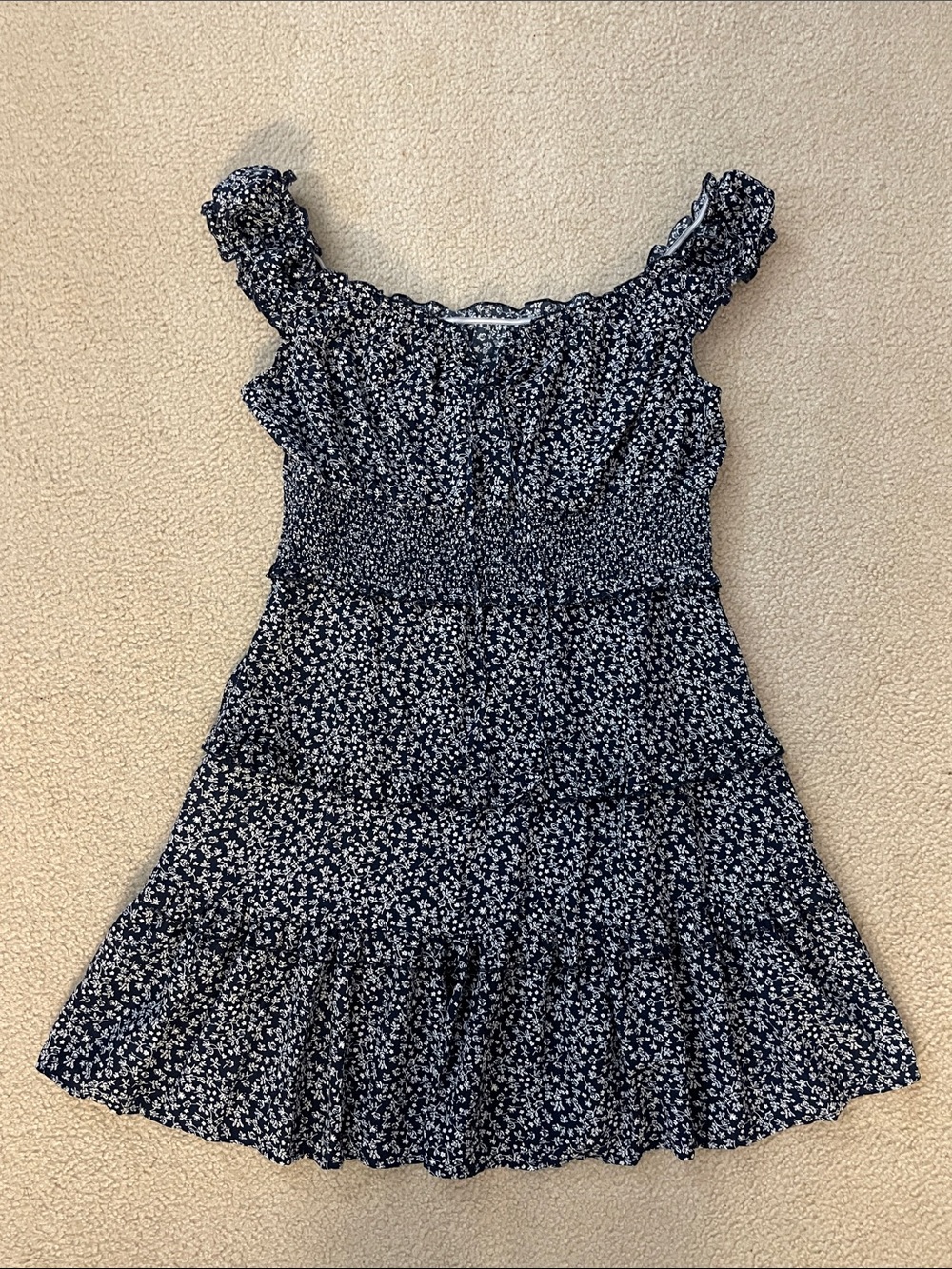 Vintage Floral Ruffle Sundress, Size XXL